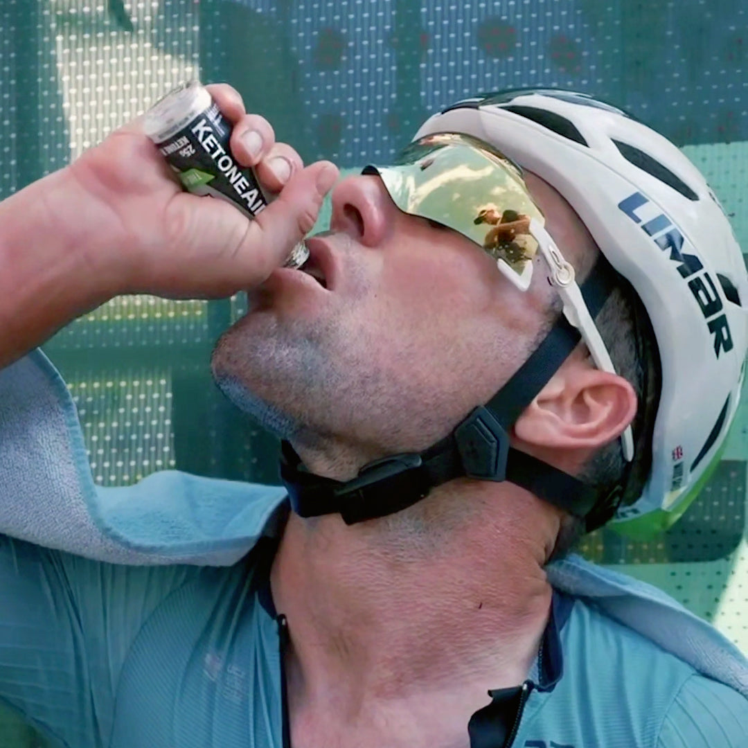 Mark Cavendish drinking KetoneAid