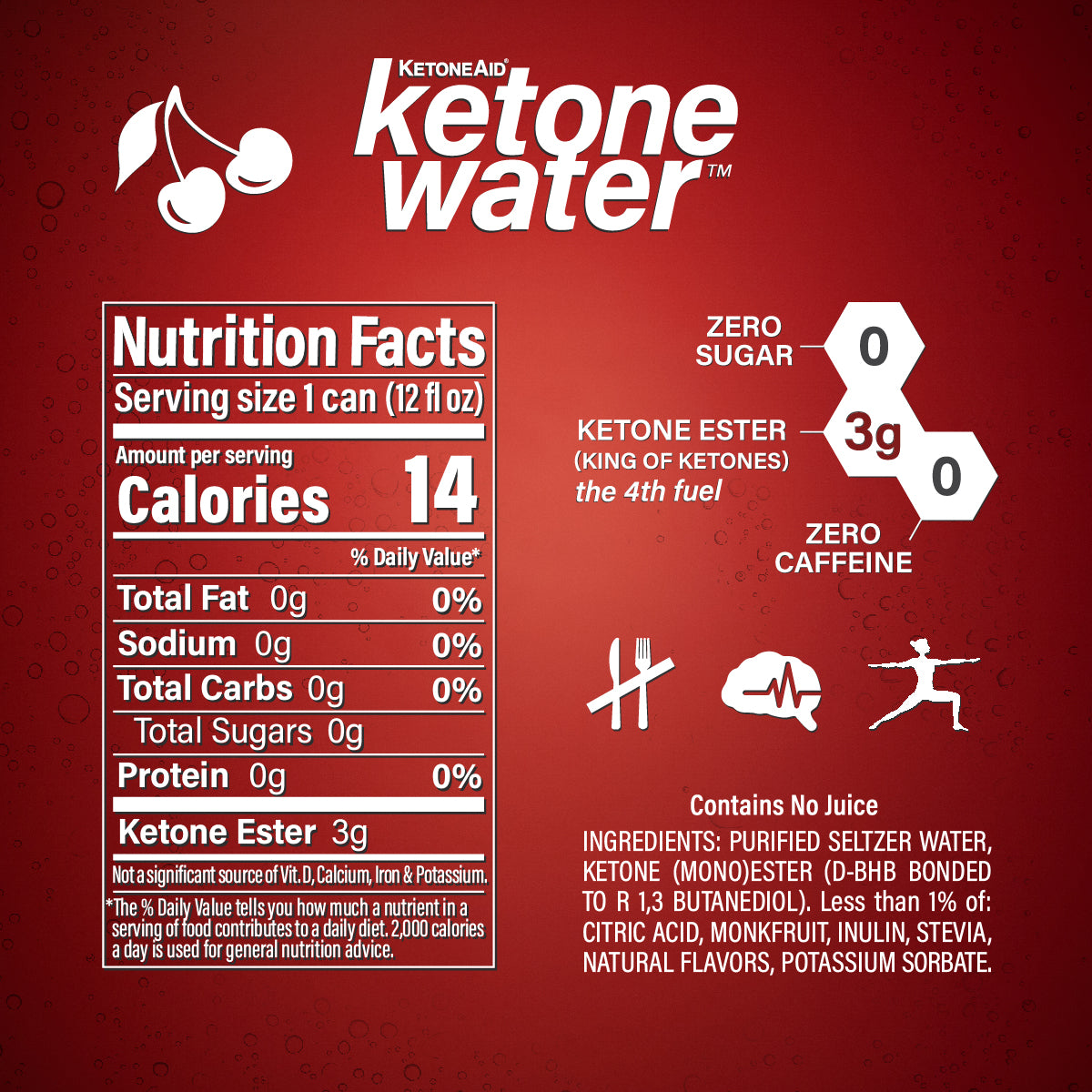 KetoneWater Agua funcional con gas 