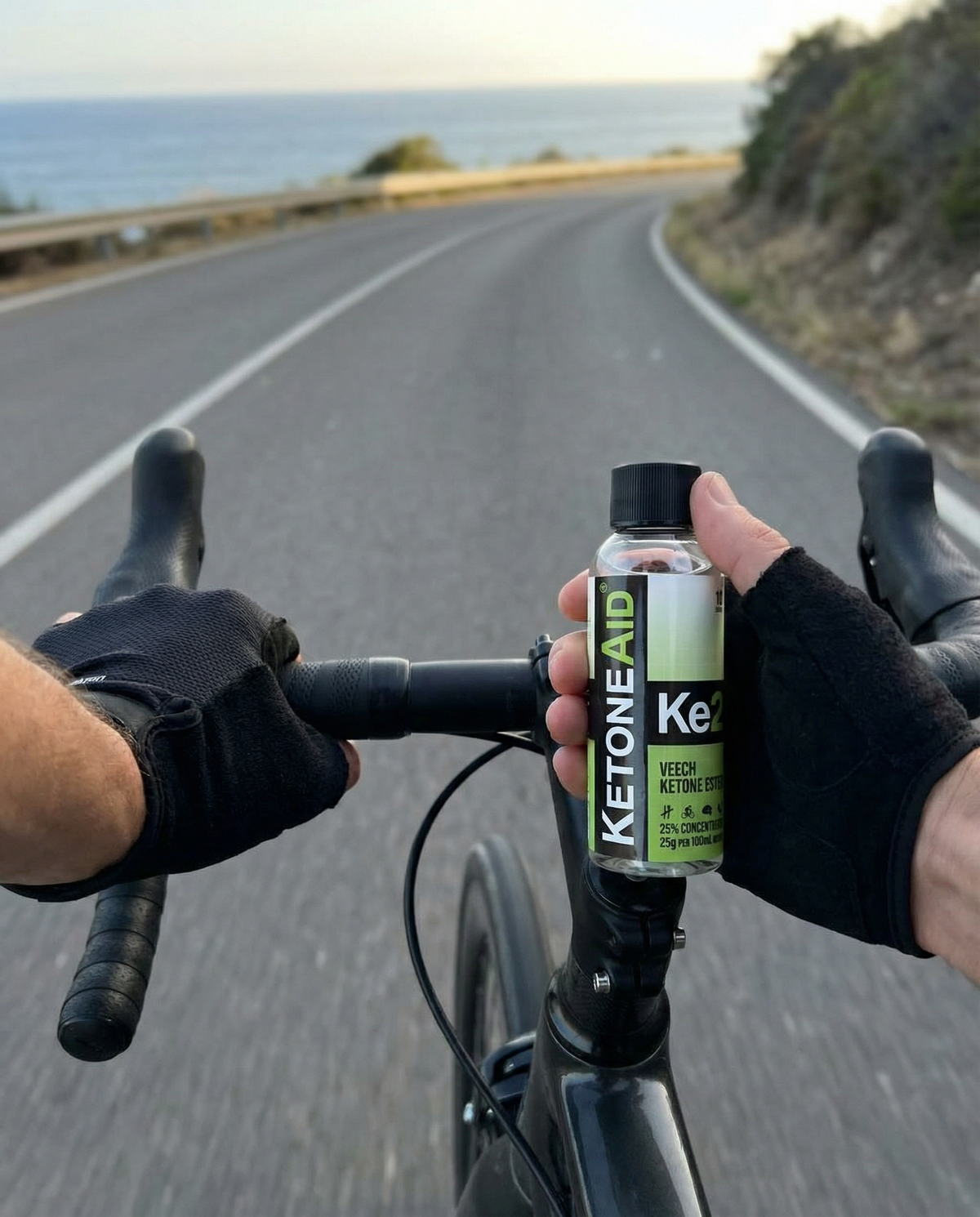 Ke2 on the bike during a ride