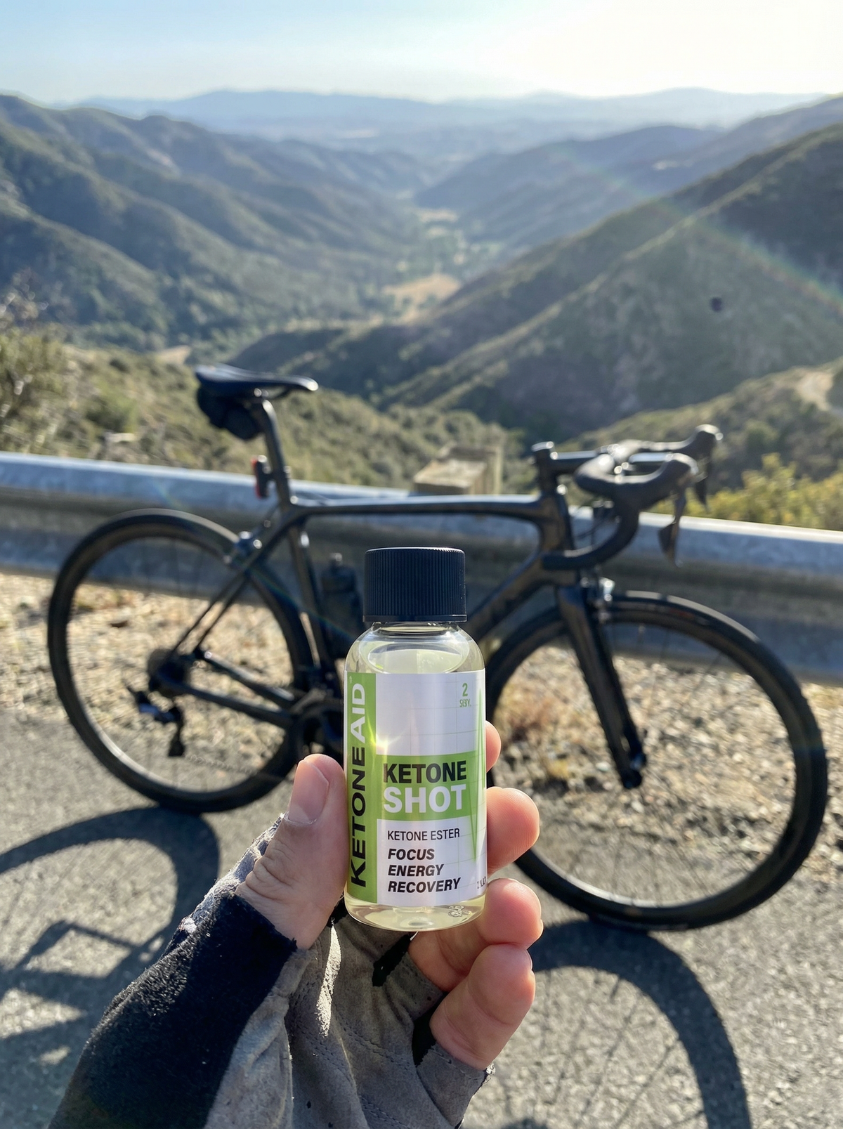Cyclist with KetoneAid